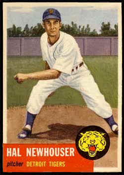 1953 Topps Hal Newhouser Card Front