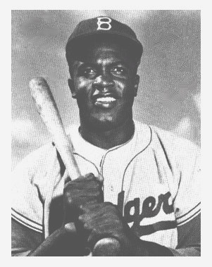 1952 Topps #312 Jackie Robinson Original B&W Photo