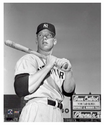1952 Topps #311 Mickey Mantle Original B&W Photo