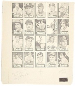 1952 Topps Baseball Cards Black Proof Set