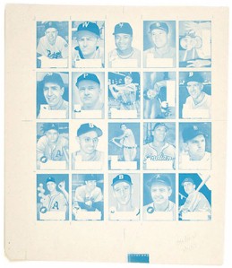1952 Topps Baseball Cards Blue Proof Set