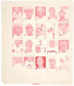 1952 Topps Baseball Cards Red Proof Set